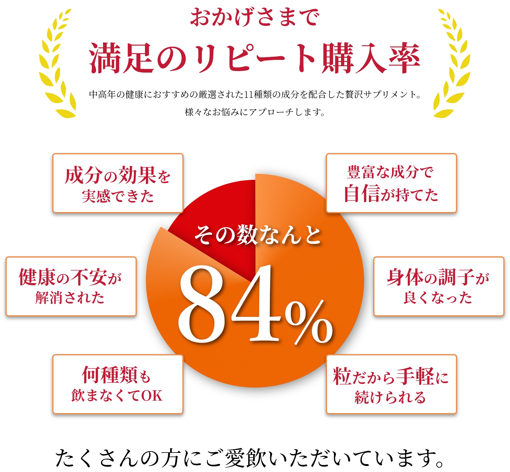 リピート購入率84%