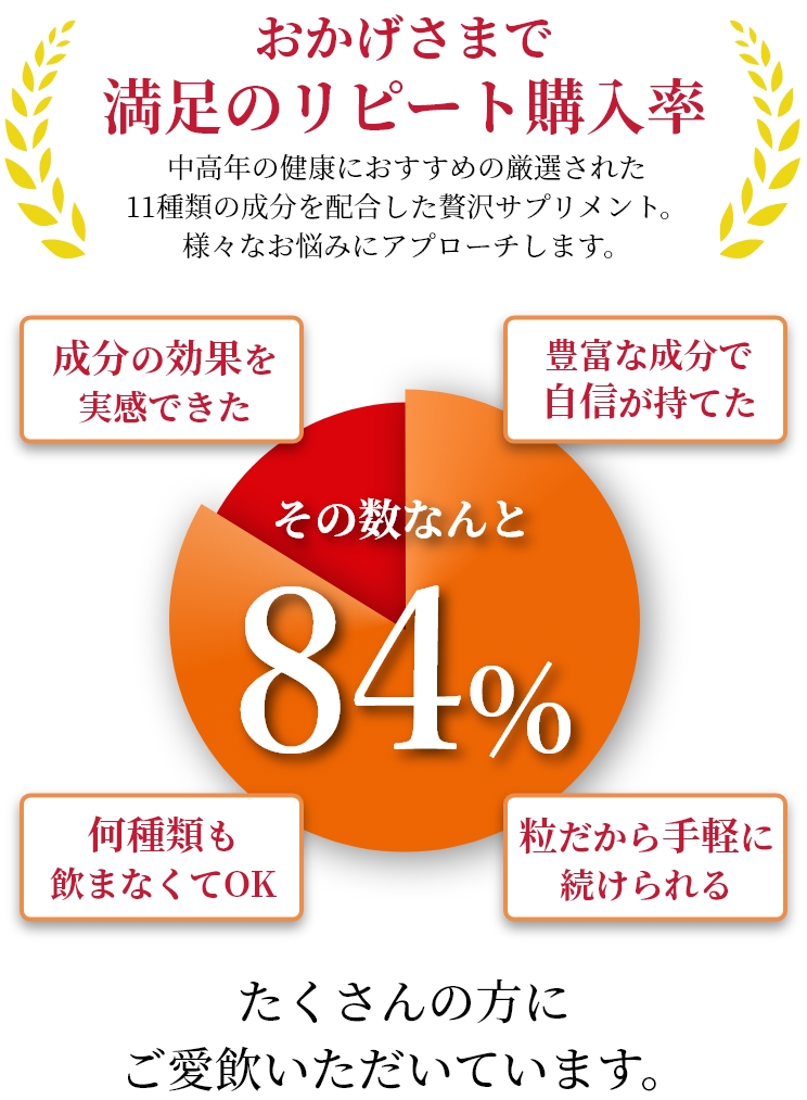 リピート購入率84%